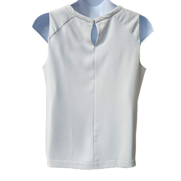 BLACK LABEL BY: CHICO'S Women's Size Lg. Cream Colored Pleated Dressy Blouse. - Picture 8 of 15